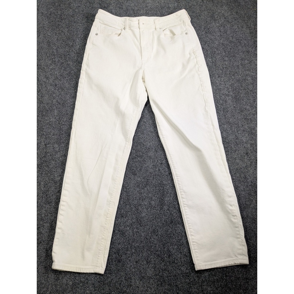 American Eagle Jeans Women 6 Regular White Stretch High Rise Standard Regular